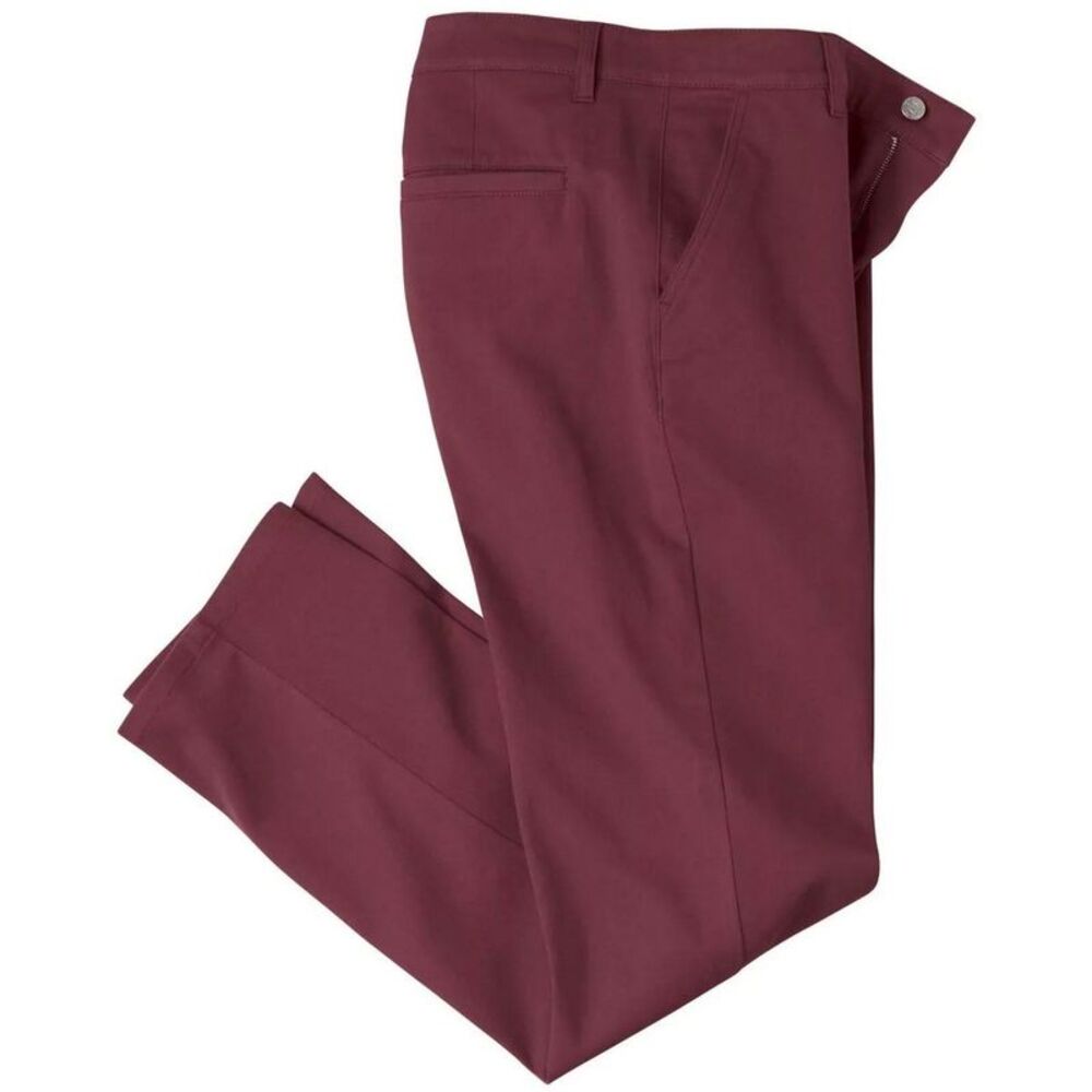 Atlas For Men Mens Stretch Chino Pants / Burgundy